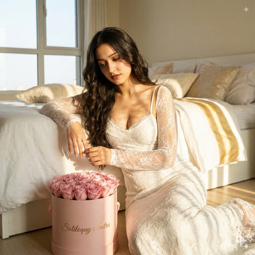 Sunlit Reverie in White Lace