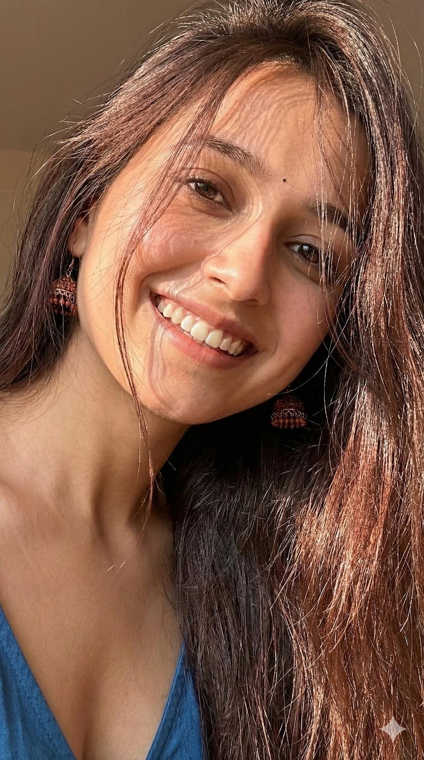 Sunlit Tilted Close-Up with Rust Earrings