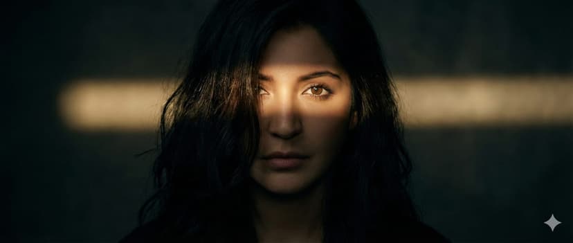 Golden Gaze: Dramatic Low-Key Portrait